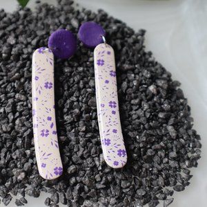 Polymer Clay Earrings, Handmade gifts for her, Purple Passion Collection